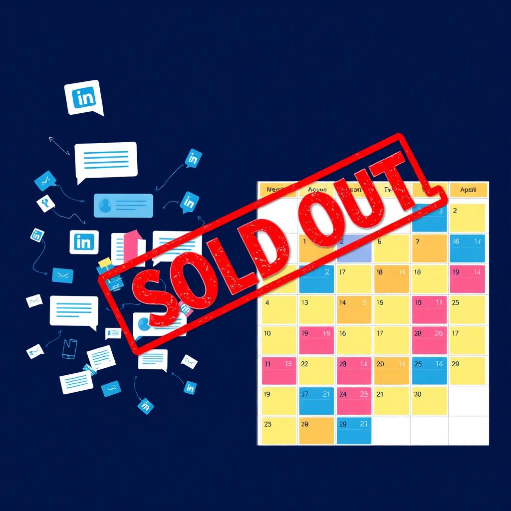 Agenda saturé avec tampon Sold Out